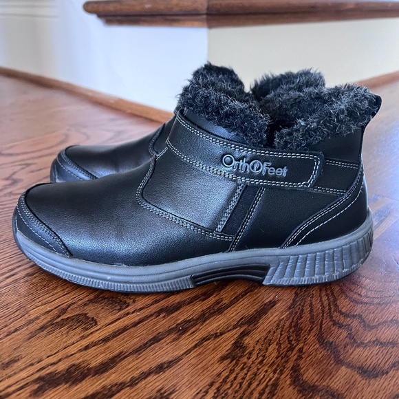 Orthofeet Siena Leather Ankle Boots Black Size 9.5 B Medium NWOT - Picture 8 of 15